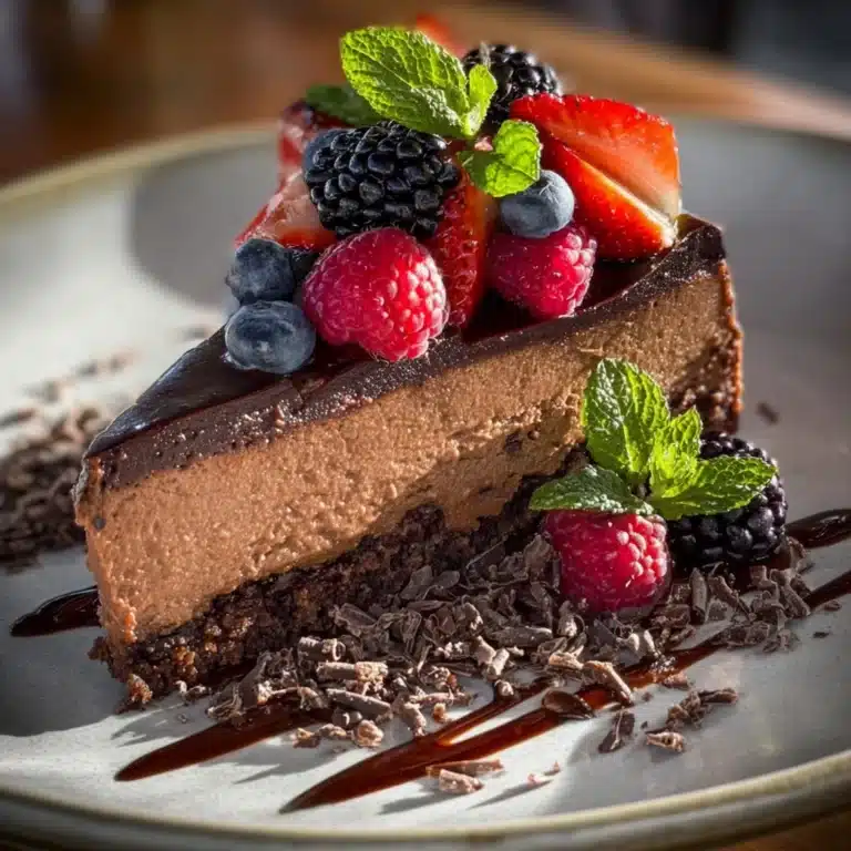 hocolate Cheesecake with Ganache Topping Recipe
