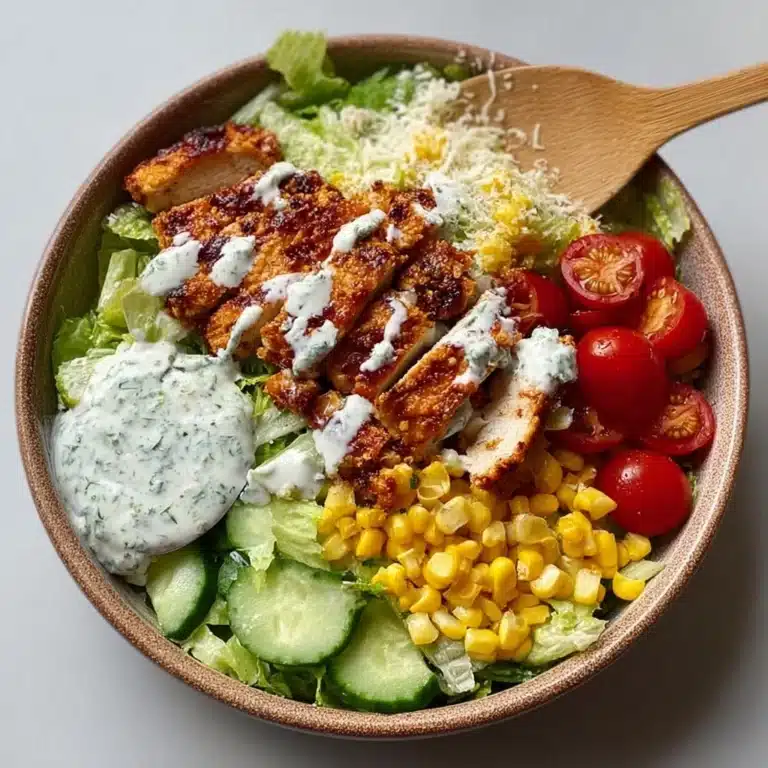 Smoky Grilled Chicken Salad Bowl with Creamy Salsa Swirl Recipe