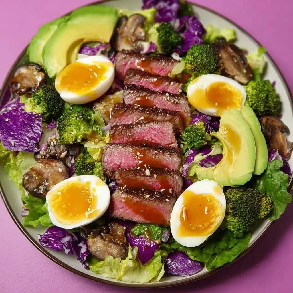 Seared Steak & Avocado Power Salad with Jammy Eggs Recipe - Recipe Image