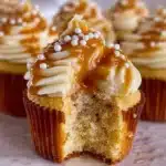 Gooey Salted Caramel Cream Cheese Cupcakes Recipe