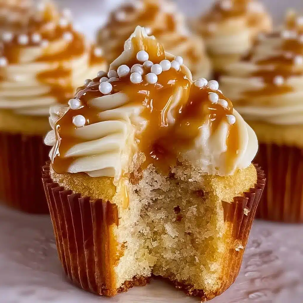 Gooey Salted Caramel Cream Cheese Cupcakes Recipe
