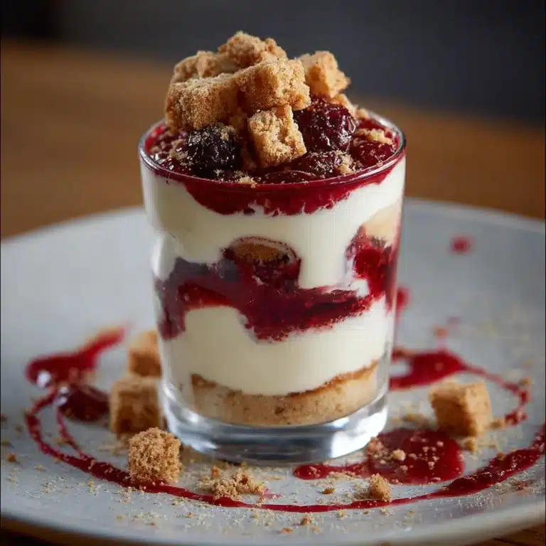 Layers of Bliss Trifle with Cream, Cake & Fresh Berries Recipe