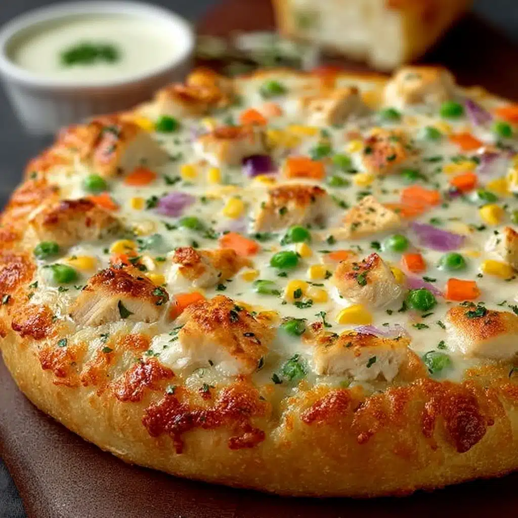Chicken Pot Pie Pizza Recipe - Recipe Image