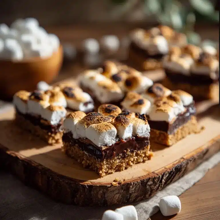 Gooey S’mores Chocolate Marshmallow Cookie Bars Recipe