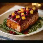Cranberry Dijon Pork Loin Roast with Apple Cider Glaze Recipe