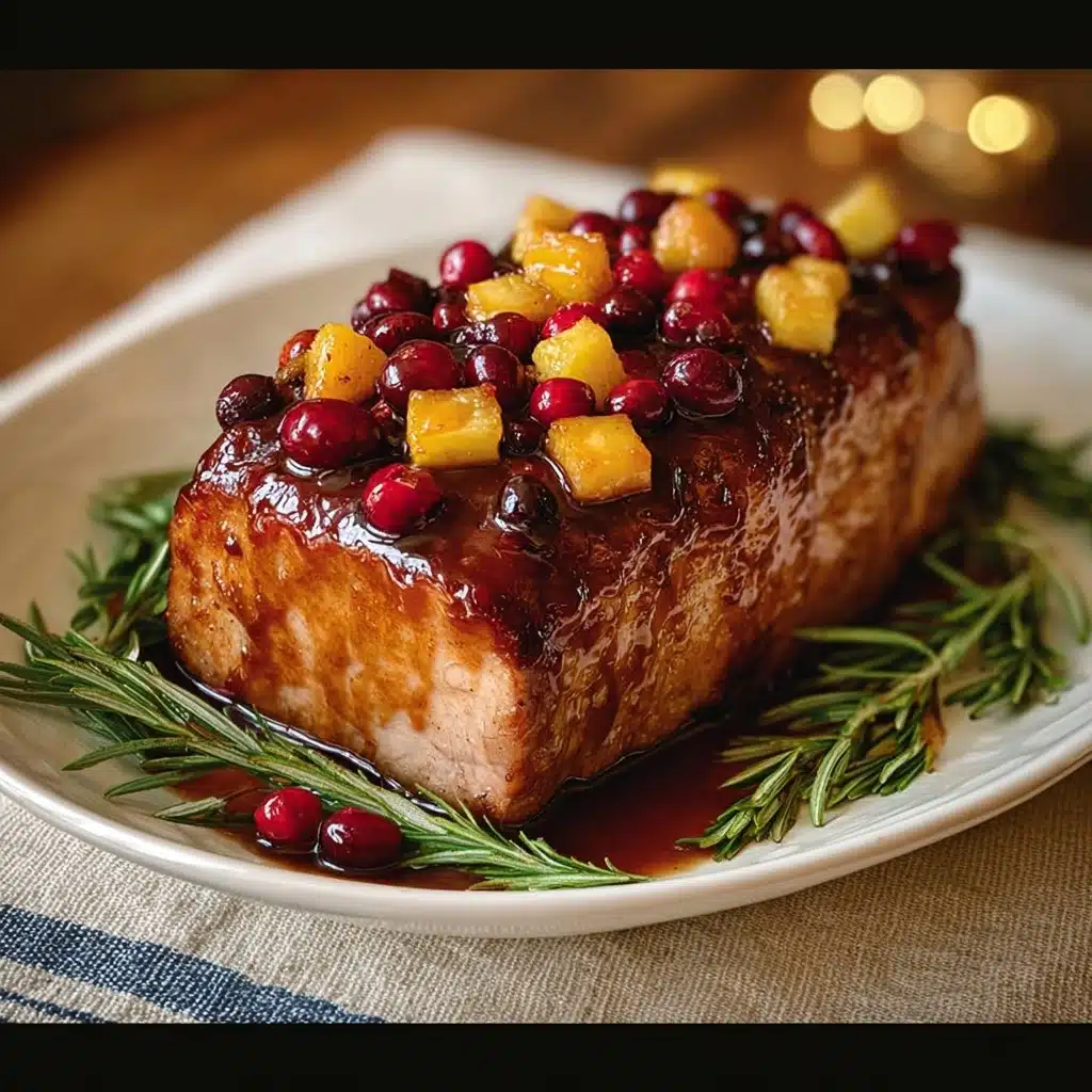 Cranberry Dijon Pork Loin Roast with Apple Cider Glaze Recipe