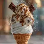 Deluxe Caramel-Chocolate Crunch Ice Cream Cone Recipe