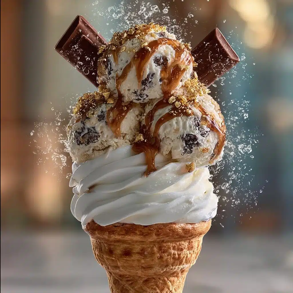 Deluxe Caramel-Chocolate Crunch Ice Cream Cone Recipe