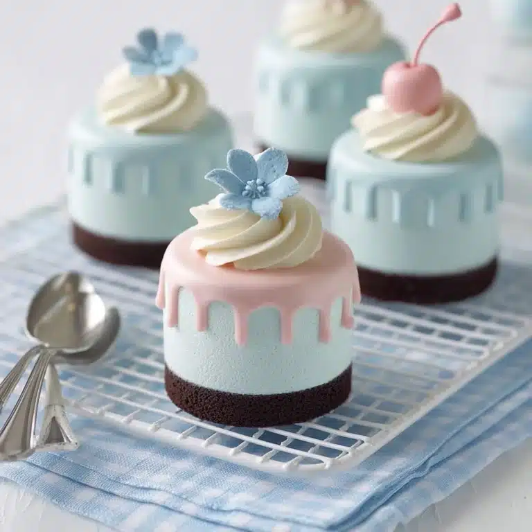 Mini Blueberry Mousse Cakes Recipe