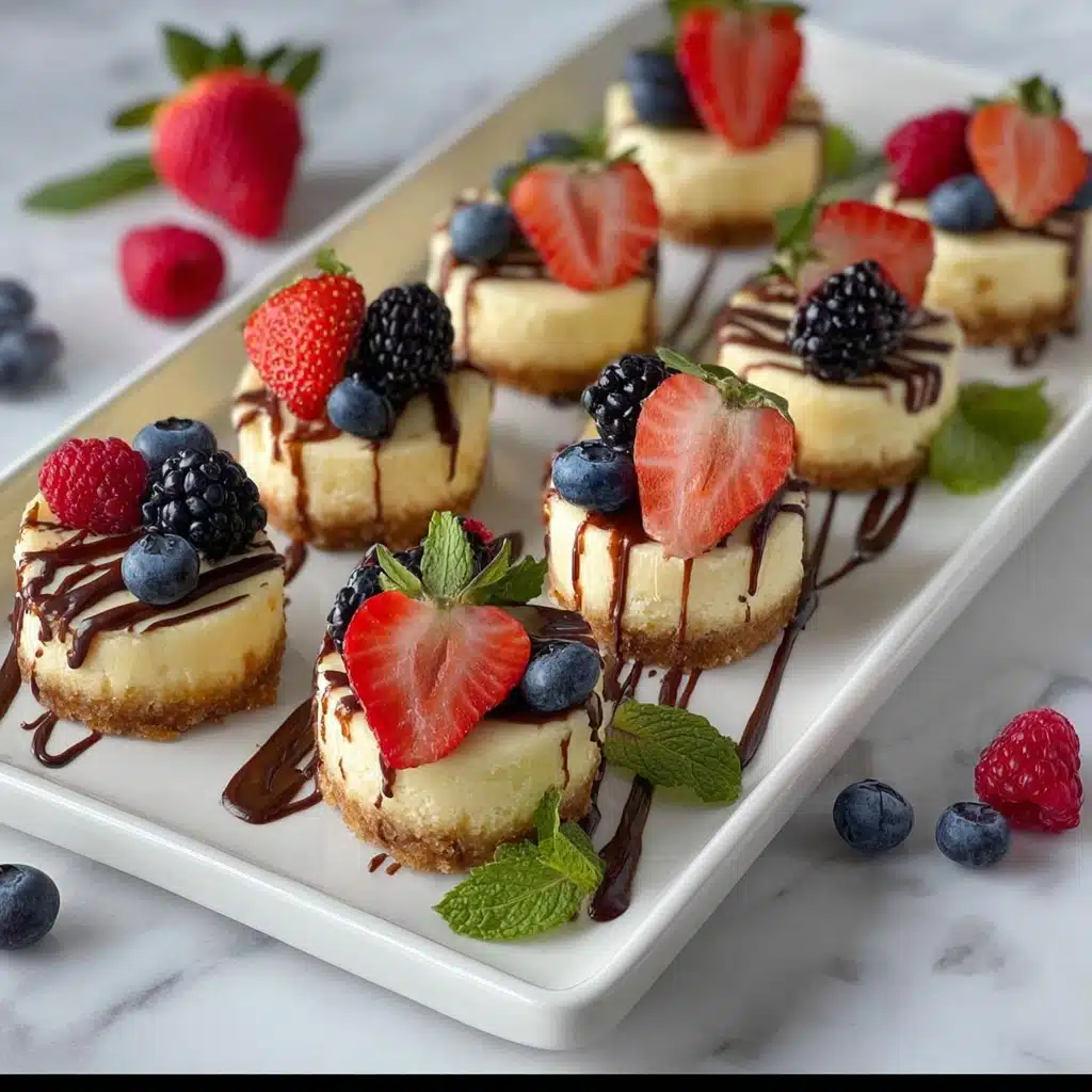 Mini Cheesecakes with Fresh Berries Recipe - Recipe Image