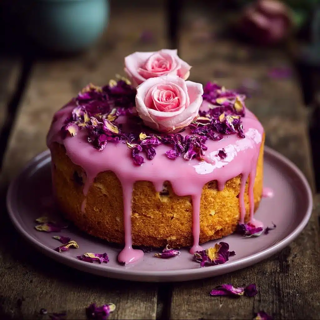 Rose Pistachio Cake with Pink Glaze Recipe