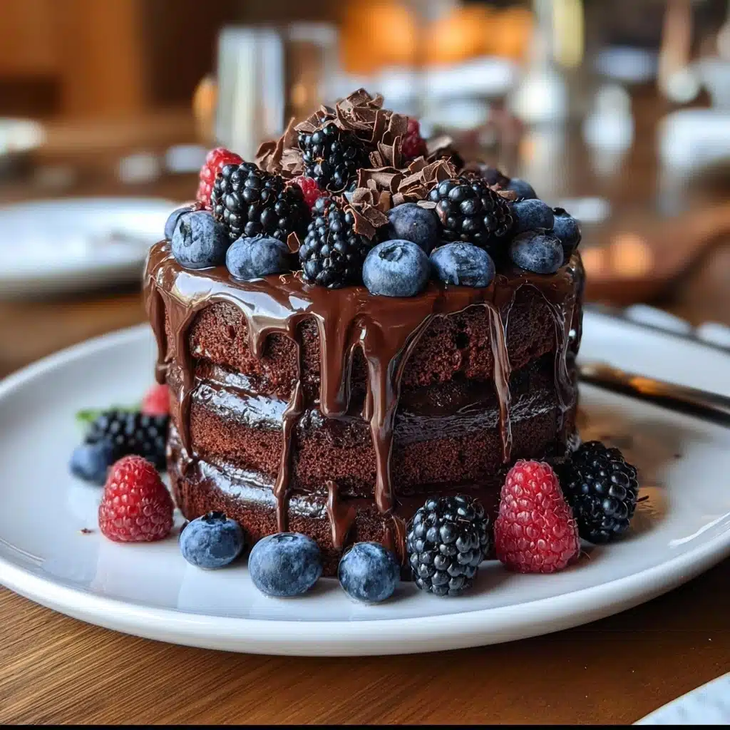 Decadent Chocolate Berry Cake Recipe - Recipe Image