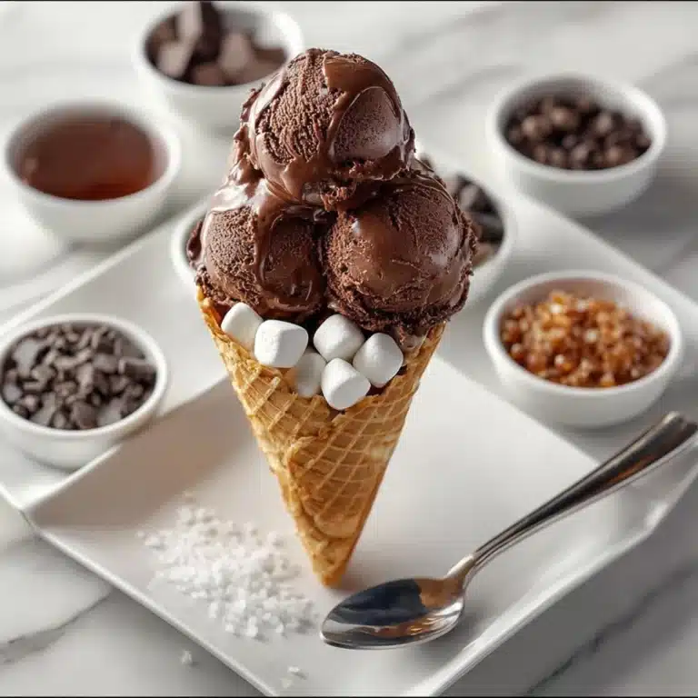 Chocolate Marshmallow Ice Cream Cone Recipe
