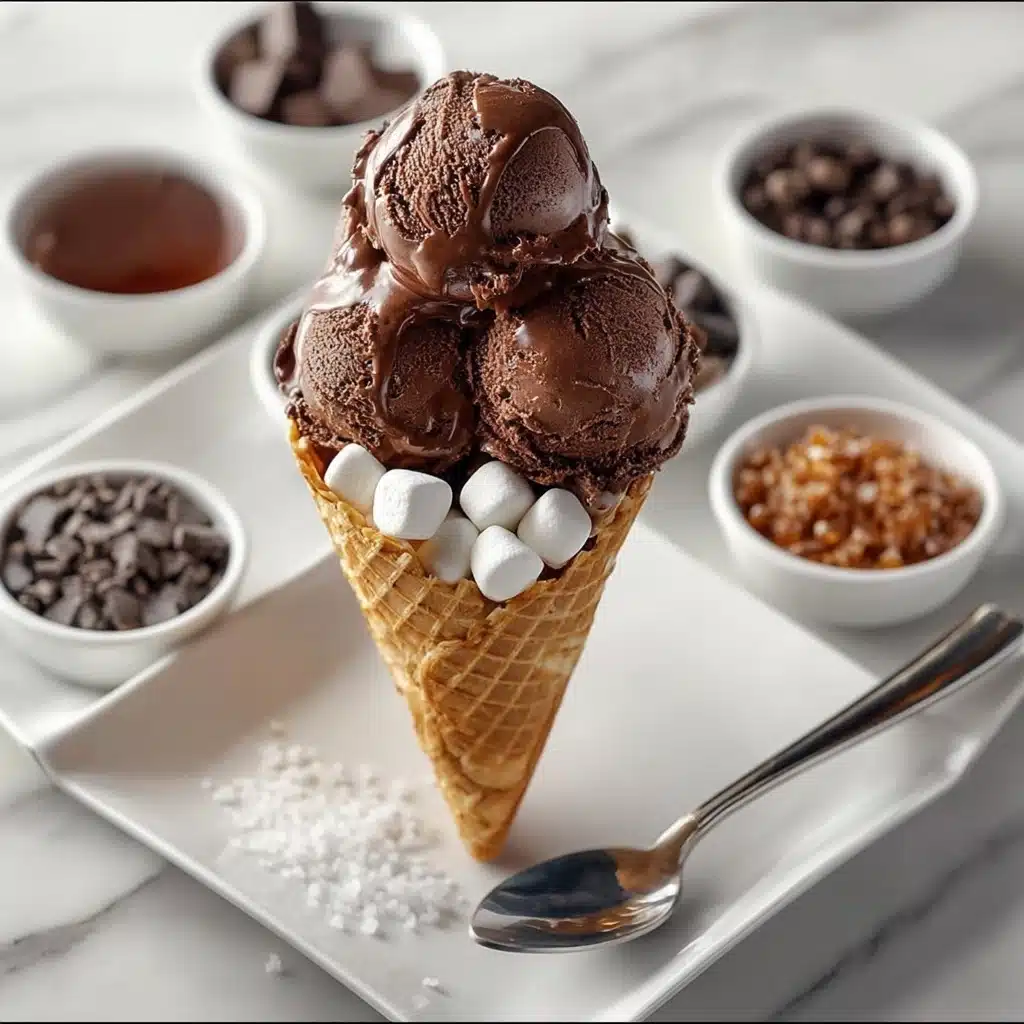 Chocolate Marshmallow Ice Cream Cone Recipe - Recipe Image