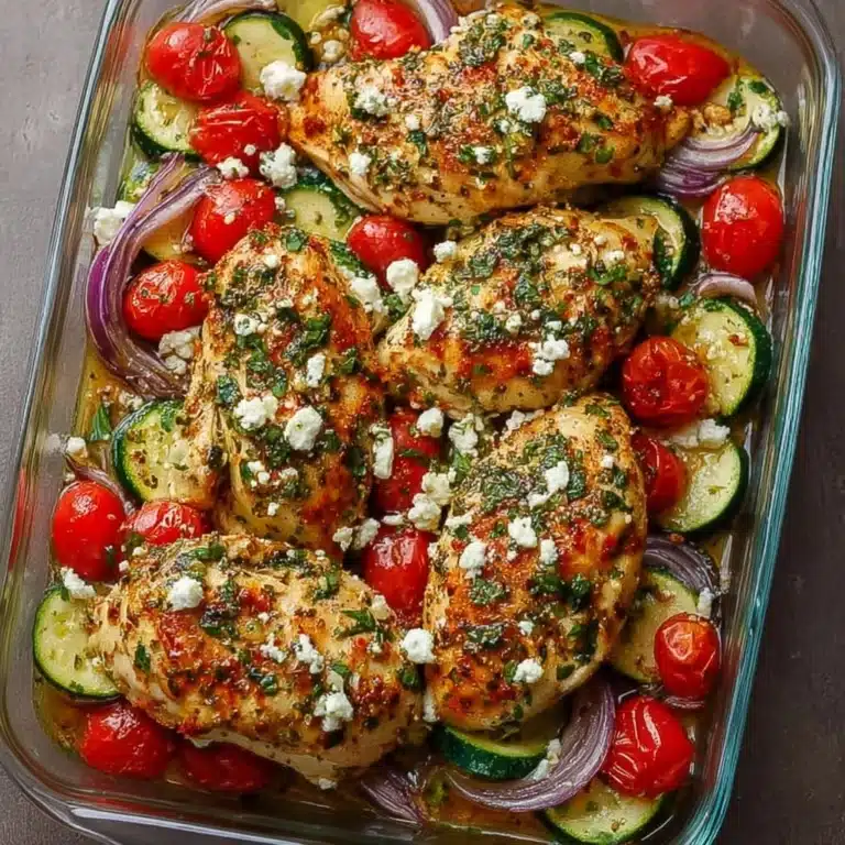 Mediterranean Chicken Zucchini Bake Recipe