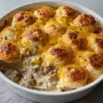 Biscuits and Gravy Casserole for Breakfast Recipe
