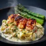 sta with Grilled Garlic Butter Asparagus Recipe
