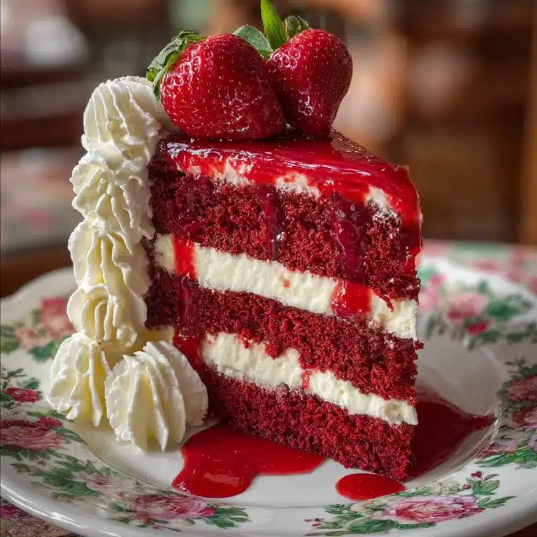 Red Velvet Strawberry Cheesecake Recipe