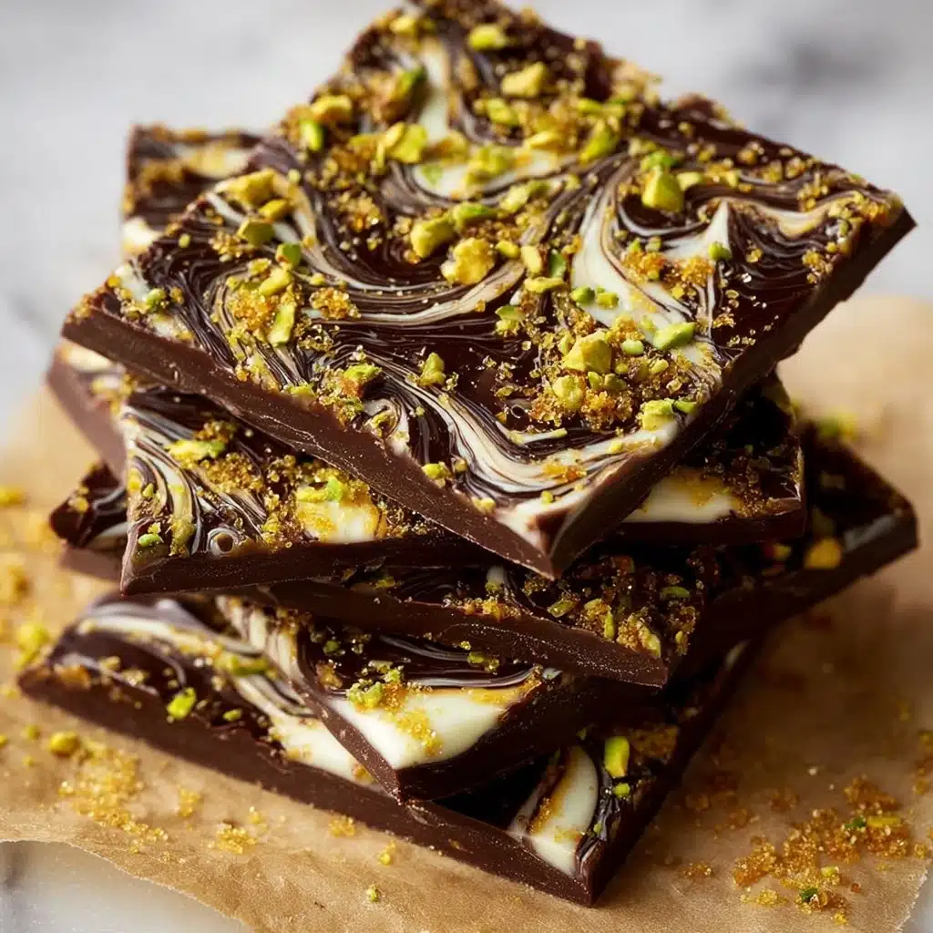 Pistachio & Tahini Chocolate Bark with Kataifi Crunch Recipe