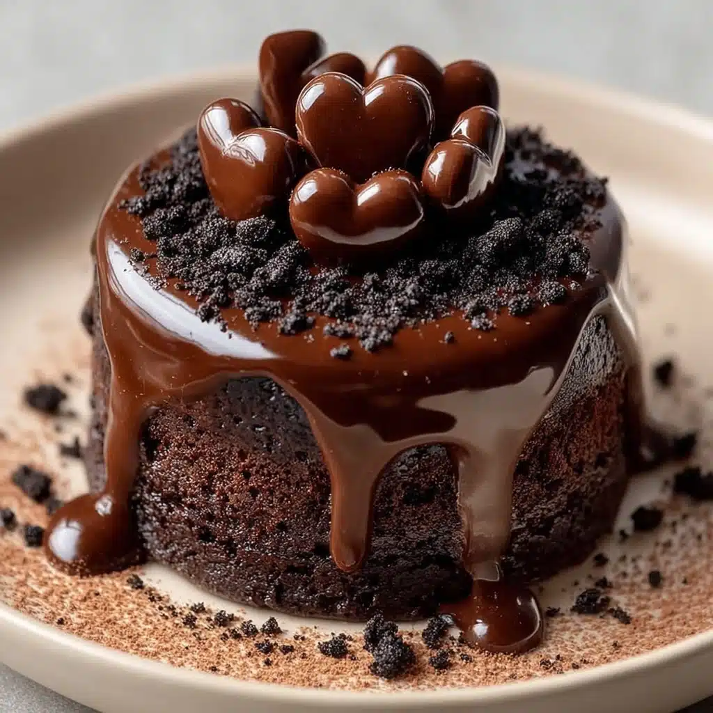 Chocolate Heart Pudding Cake Recipe