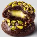 Chocolate Pistachio Cream Thumbprint Cookies Recipe