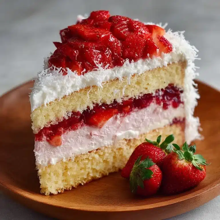 Tropical Strawberry Split Cake Recipe