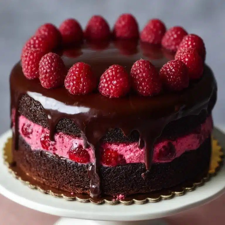 Raspberry Chocolate Ganache Cake Recipe