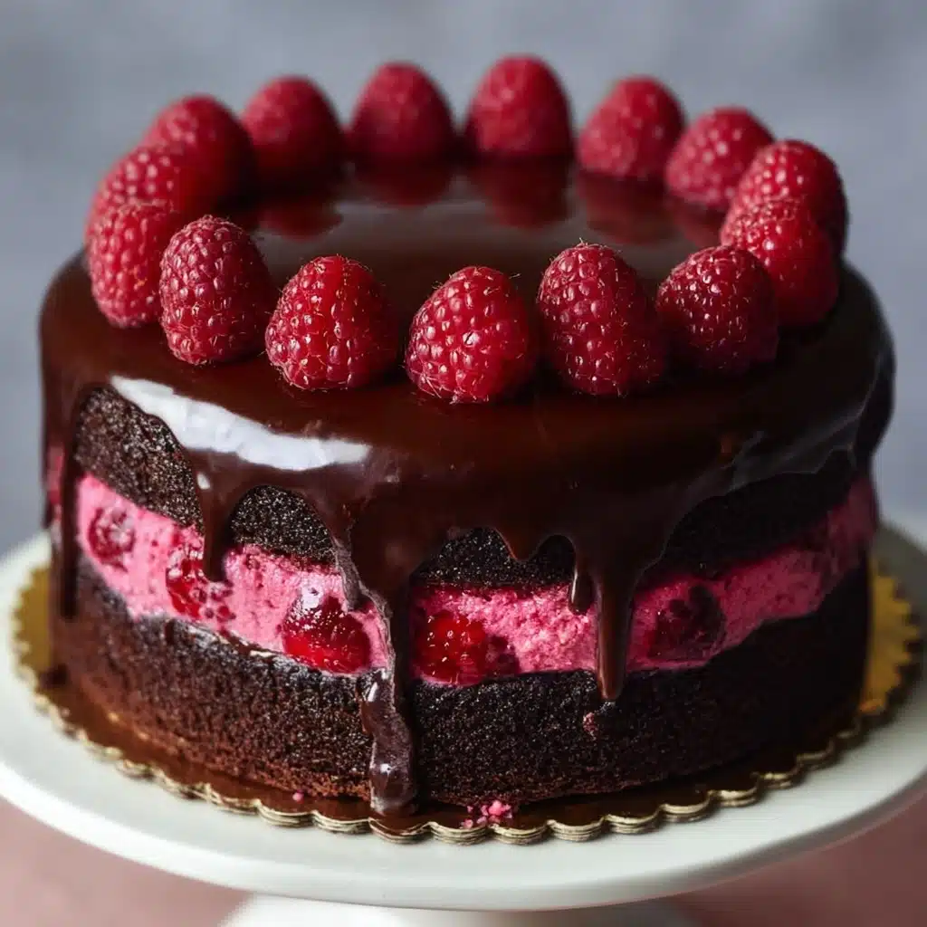 Raspberry Chocolate Ganache Cake Recipe - Recipe Image