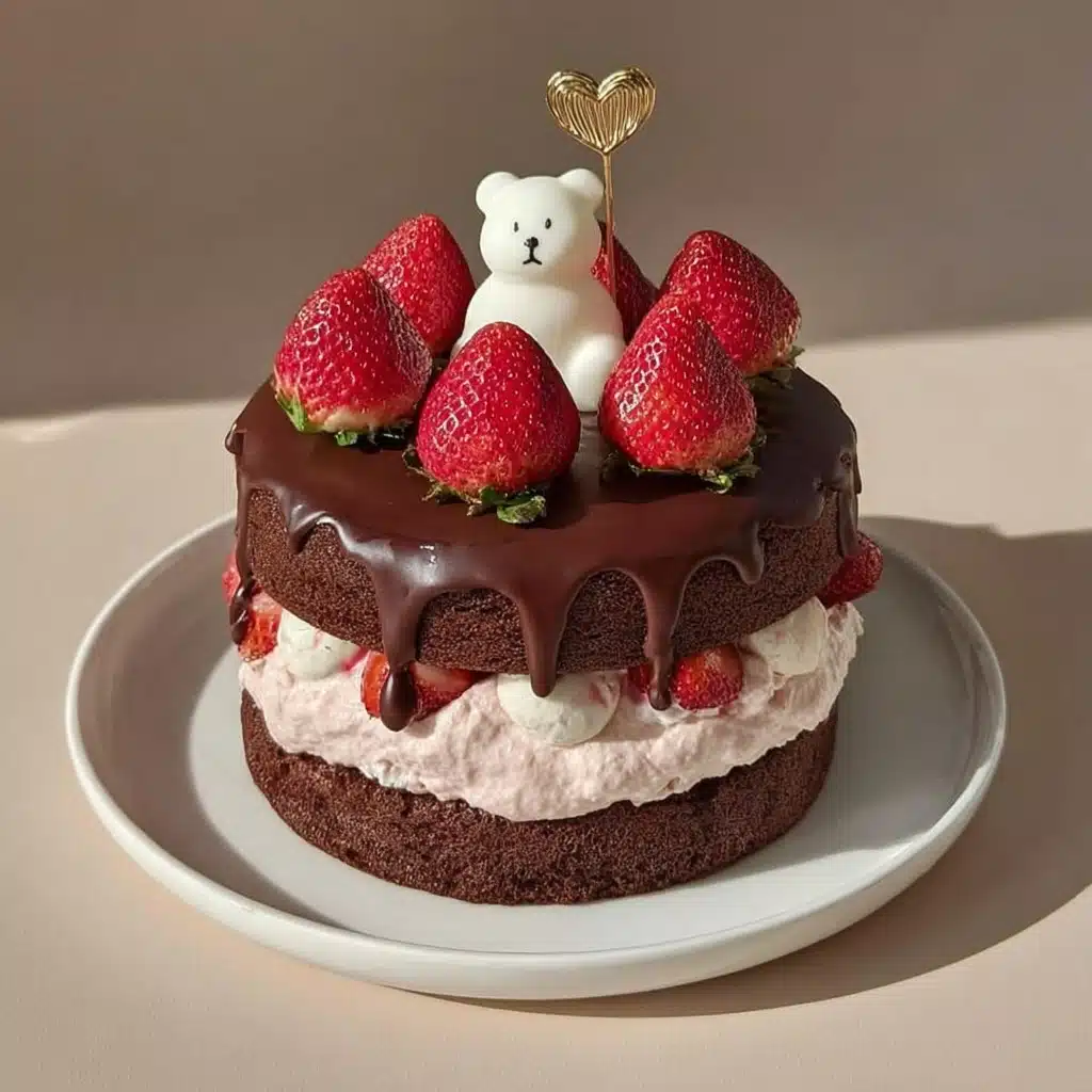 Chocolate Strawberry Layer Cake Recipe - Recipe Image