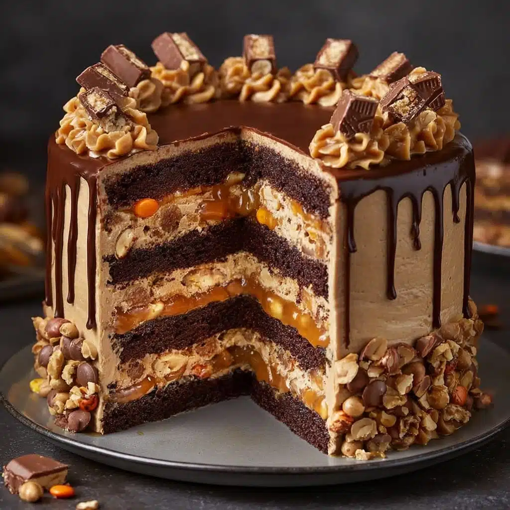 Snickers Layer Cake Recipe - Recipe Image