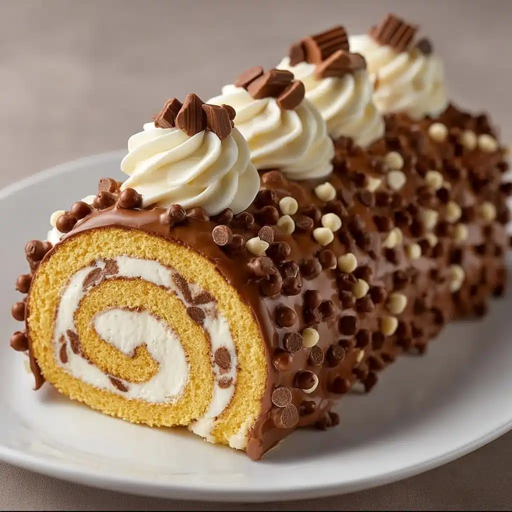Chocolate Chip Swiss Roll Recipe - Recipe Image