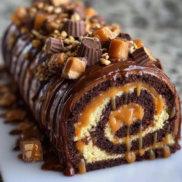 Chocolate Caramel Swiss Roll Recipe