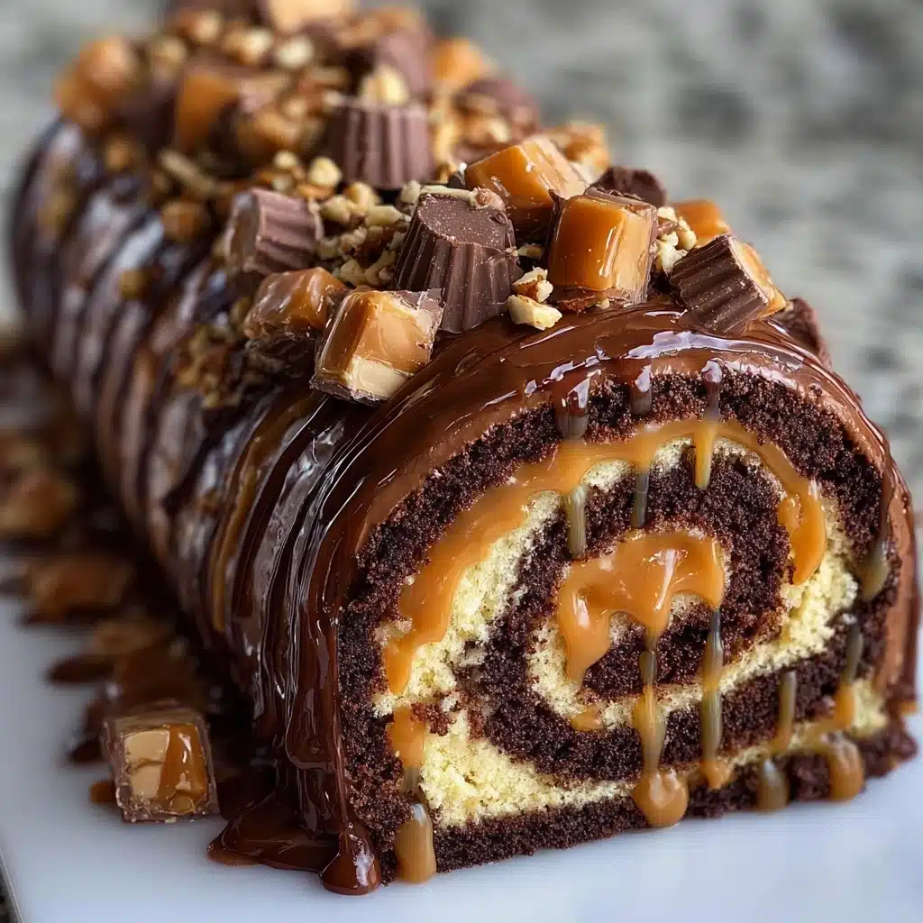 Chocolate Caramel Swiss Roll Recipe