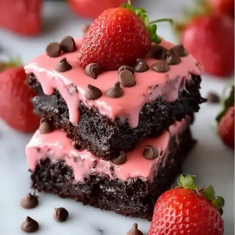 Chocolate Dipped Strawberry Brownies Recipe