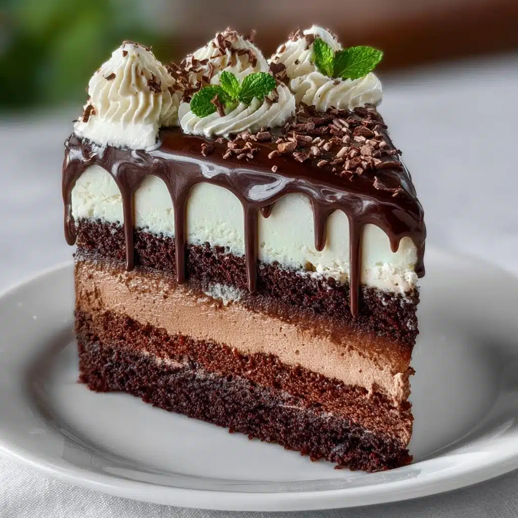 Triple Layer Chocolate Mousse Cake Recipe