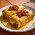 Cheesy Chicken Enchiladas with Creamy Sauce Recipe