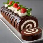 CHOCOLATE SWISS ROLL WITH STRAWBERRY Recipe
