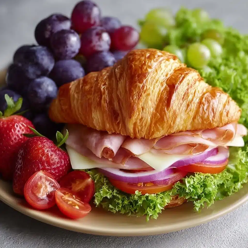 Fresh & Fruity Ham & Cheese Croissant Plate Recipe - Recipe Image