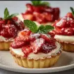Mascarpone Strawberry Basil Tartlets Recipe