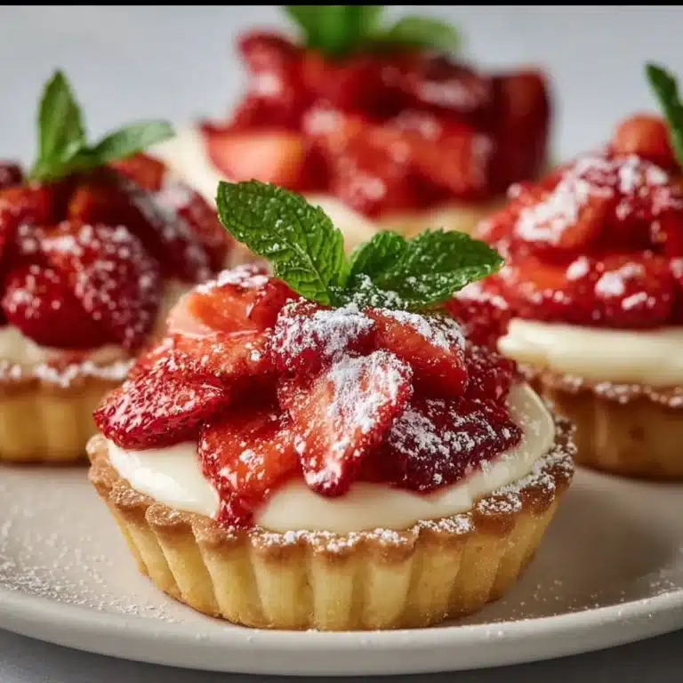 Mascarpone Strawberry Basil Tartlets Recipe