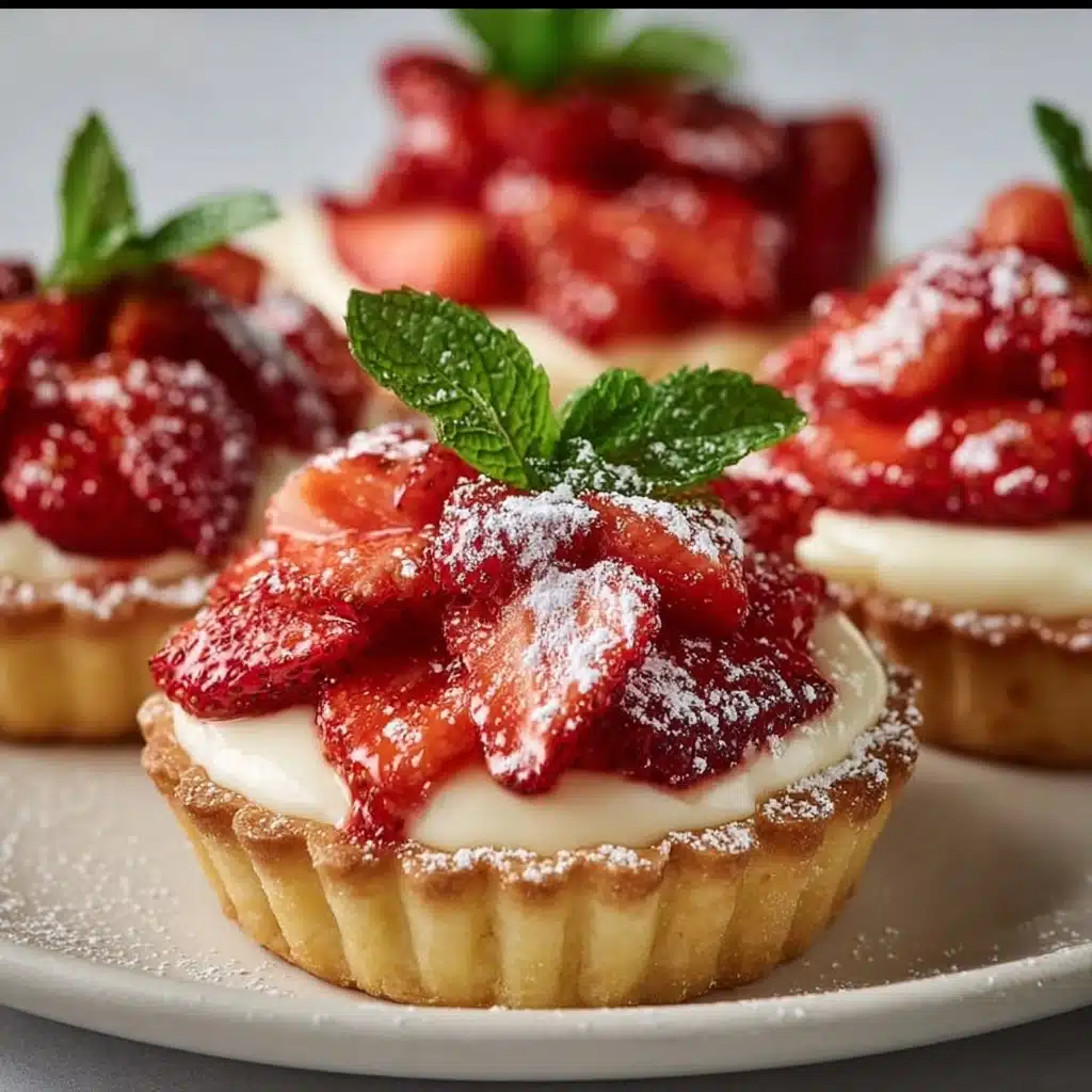 Mascarpone Strawberry Basil Tartlets Recipe - Recipe Image