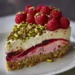 Elegant Pistachio Raspberry Crunch Cheesecake Recipe