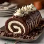 Chocolate Swiss Roll with Cream Recipe