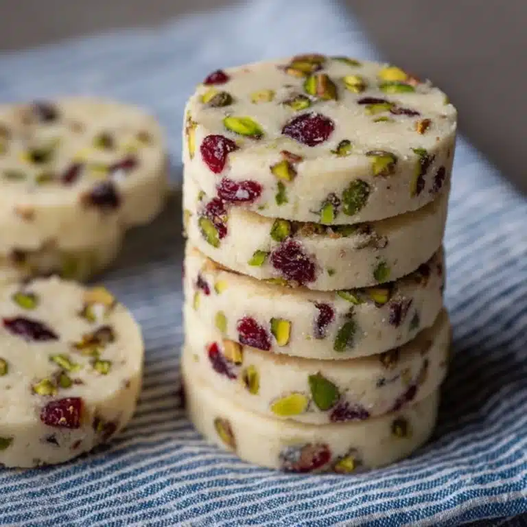 Cranberry Pistachio Shortbread Cookies Recipe