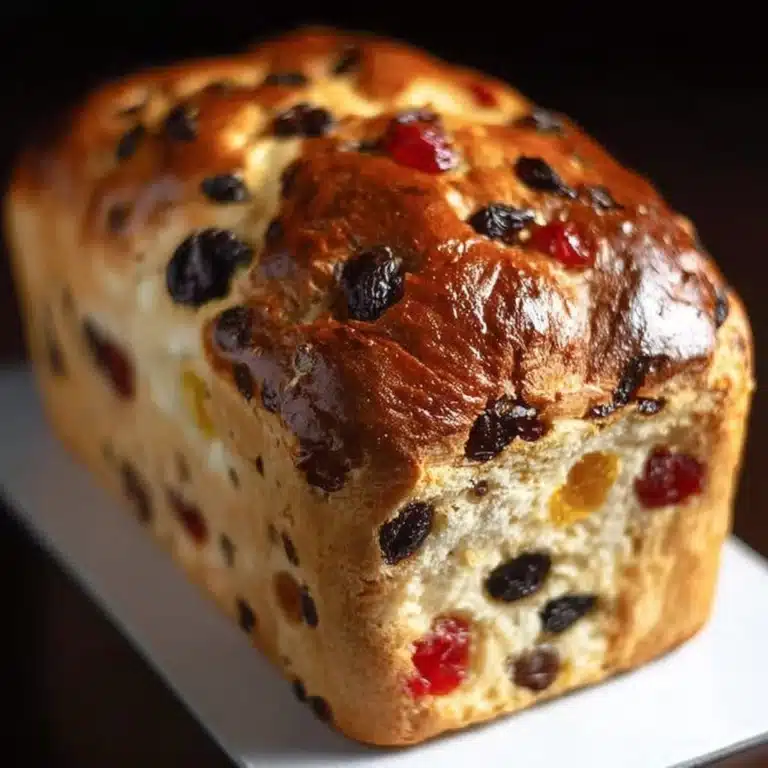 No-Knead Fruit Loaf Bread Recipe