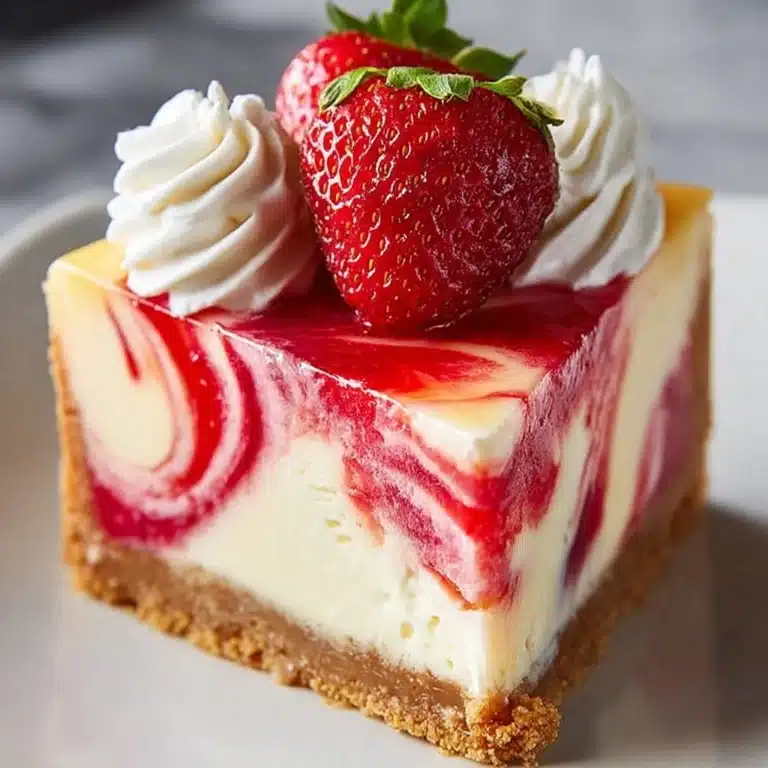 Dreamy Strawberry Swirl Cheesecake Recipe