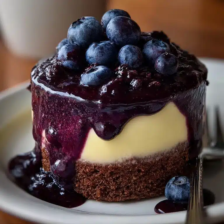 Blueberry Cheesecake with Blueberry Sauce Recipe