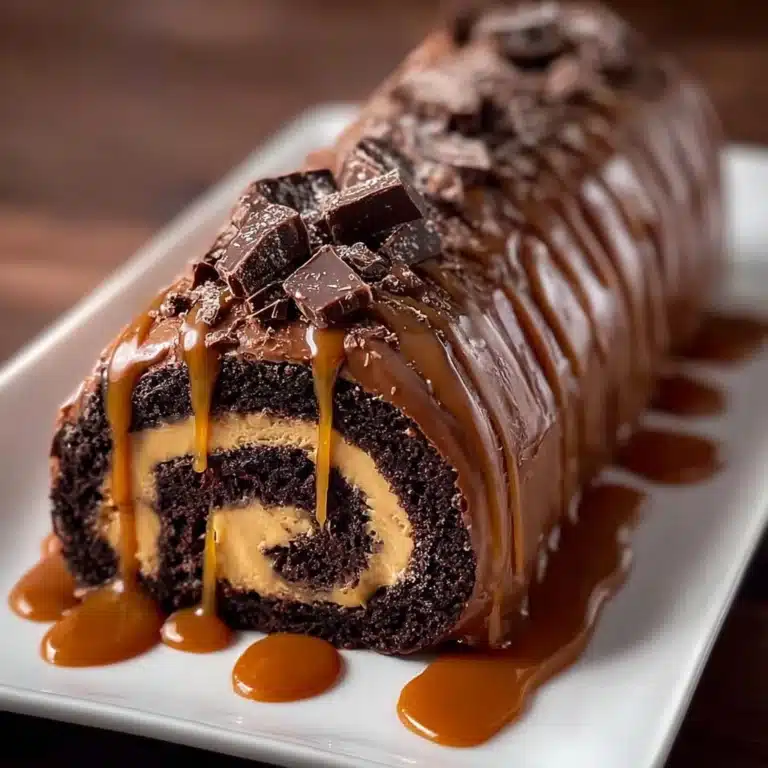 Chocolate Caramel Swiss Roll Recipe