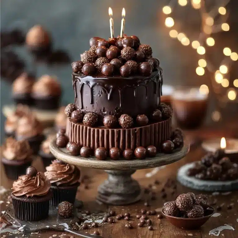 Chocolate Drip Celebration Cake Recipe