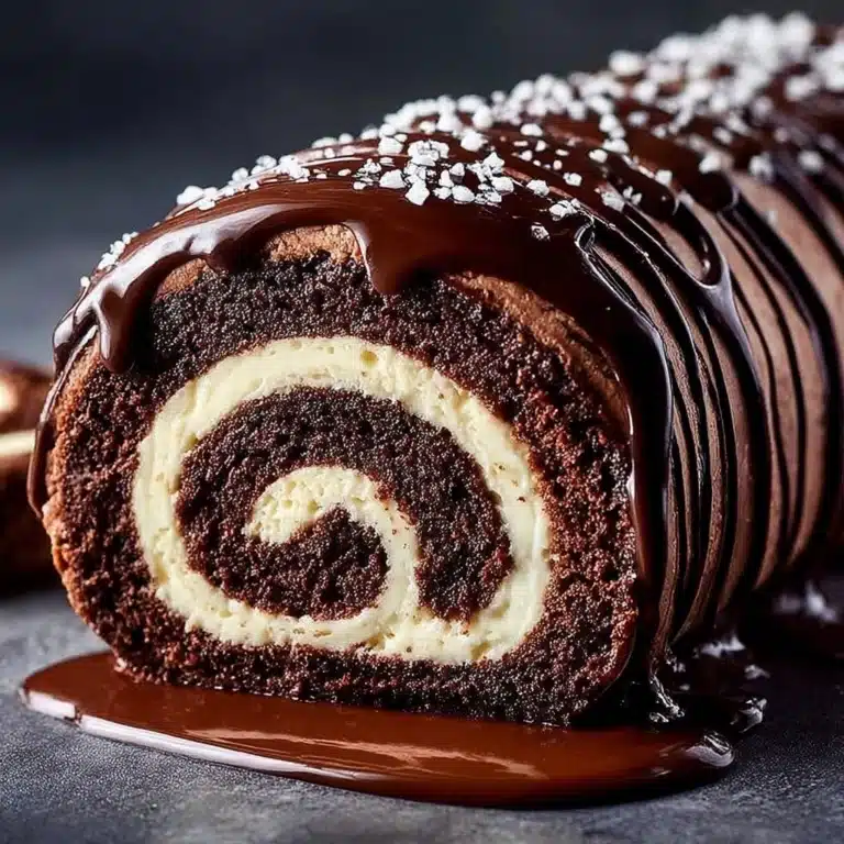 Chocolate Swiss Roll with Cream Filling & Ganache Recipe